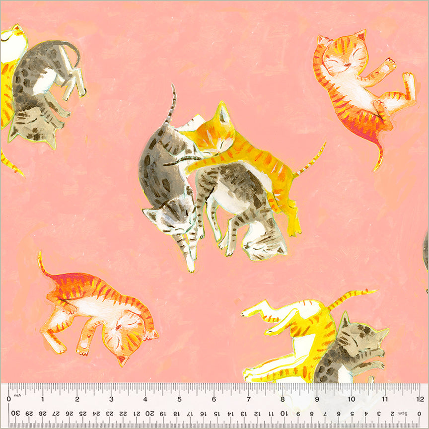 Barn Kittens - Salmon - Heather Ross - By Hand