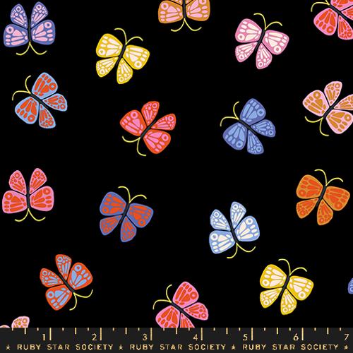 2 yards - Ooh Lucky Lucky Black - Ruby Star Society