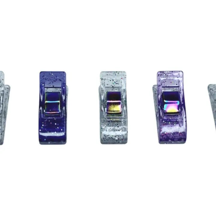Mixed Glitter Clips - Pack of 50