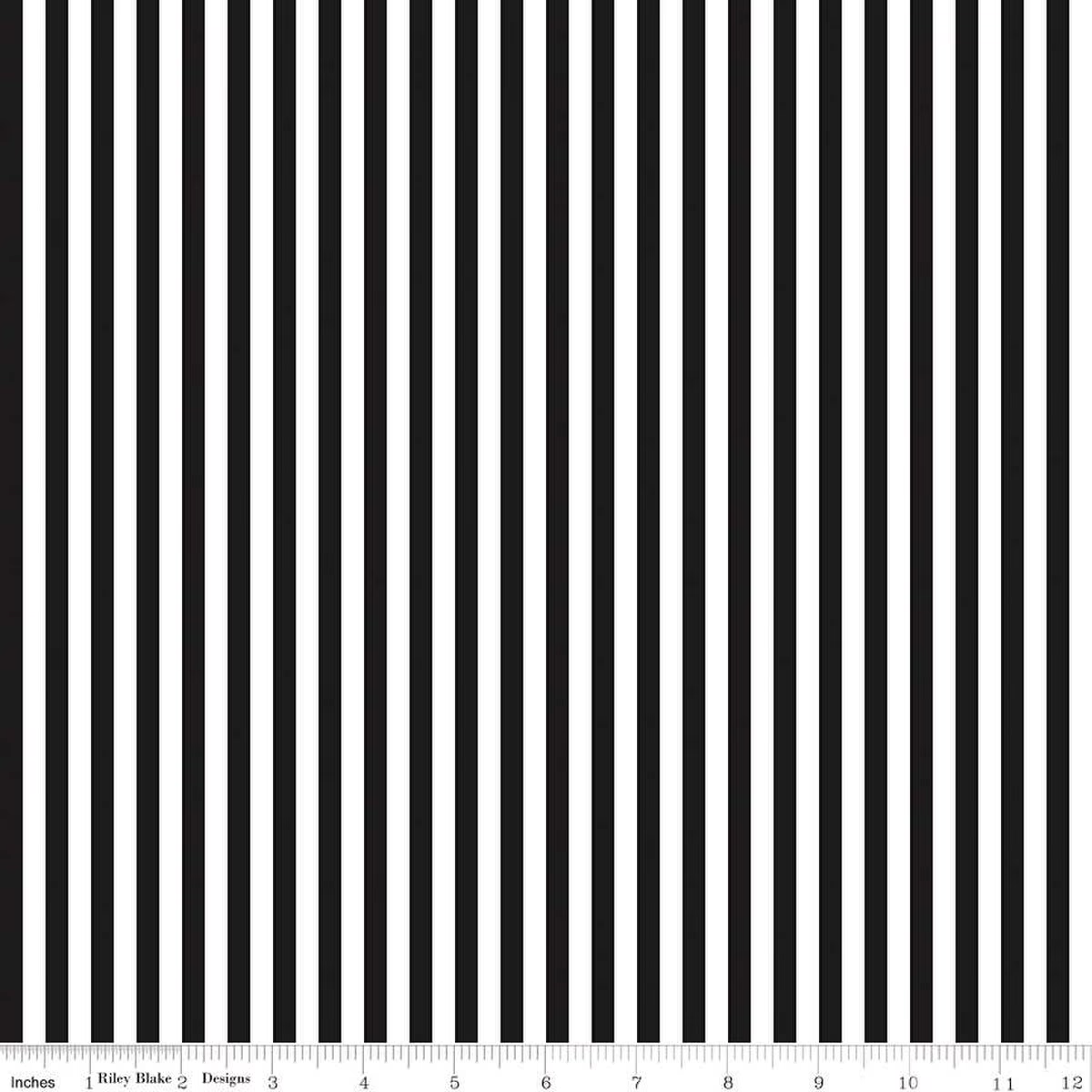 1/4" Stripe Black
