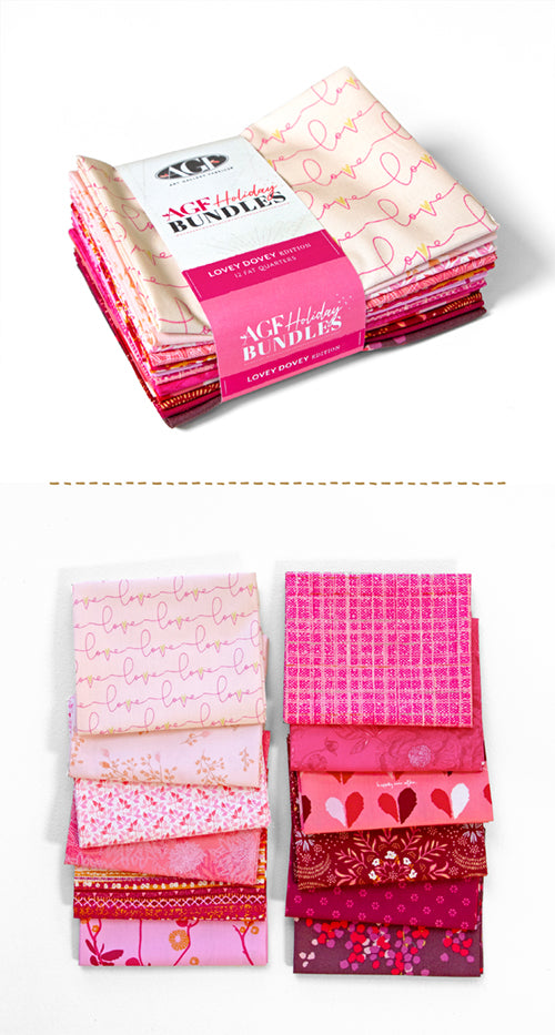 Lovey Dovey FQ Bundle - 12 pcs - AGF Holiday Bundle