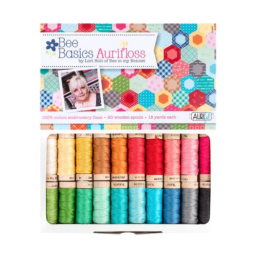 Lori Holt Bee Basics Aurifloss Thread Box - 20 spools