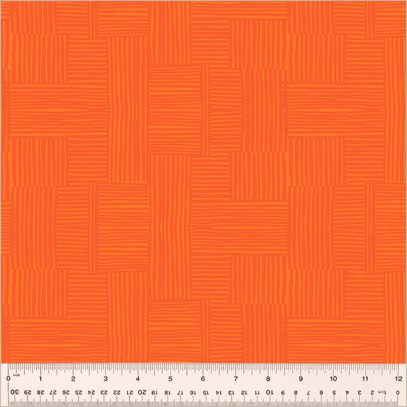 Woven - Mandarin/Marigold - Heather Ross Ruby + Bee Blenders