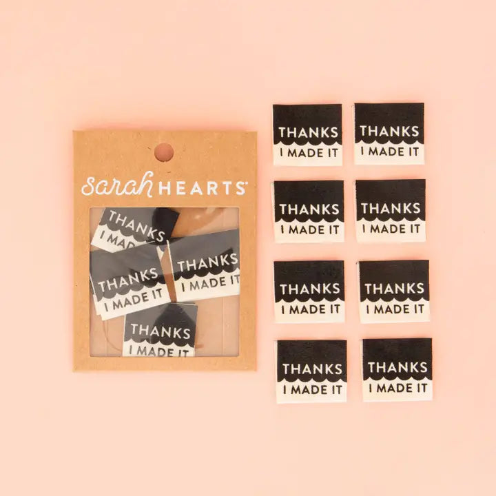 Thanks I Made It Organic Cotton - Sewing Woven Label Tags