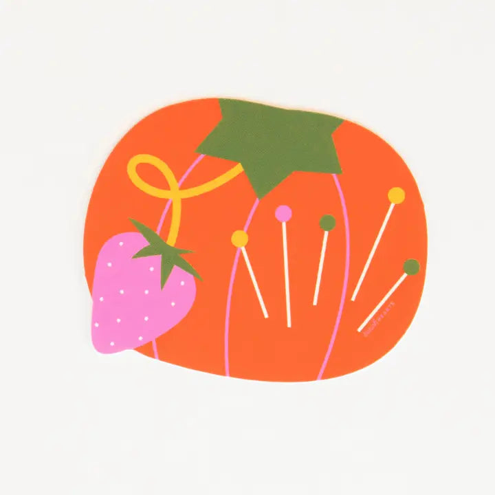 Tomato Pin Cushion - Vinyl Waterproof Sticker (Copy)