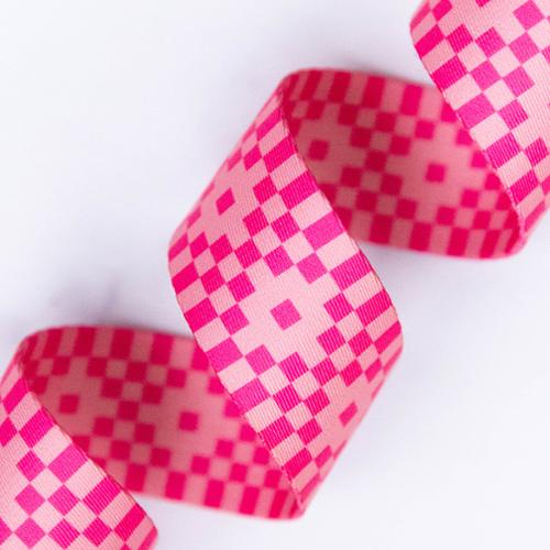 Webbing - 1.5" Bitmapped - Neon Pink