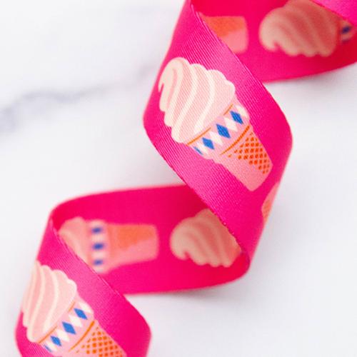Webbing - 1.5" Ice Cream Pink