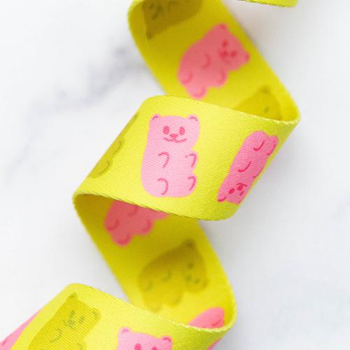 Webbing - 1.5” Gummy Bears - Citron
