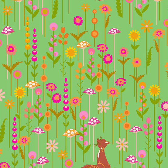 PREORDER - Fox - Grass - Menagerie by Alison Glass - Andover