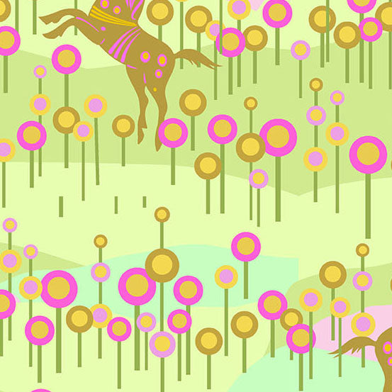 PREORDER - Horse - Lighter Grass - Menagerie by Alison Glass - Andover