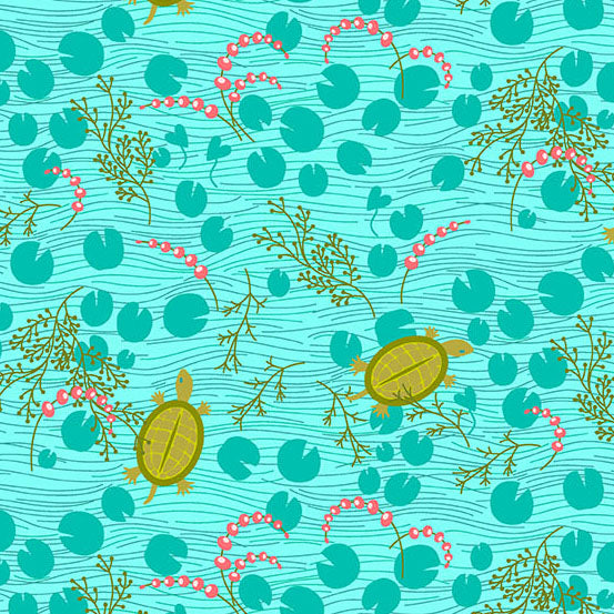 PREORDER - Turtle - Light Aqua - Menagerie by Alison Glass - Andover