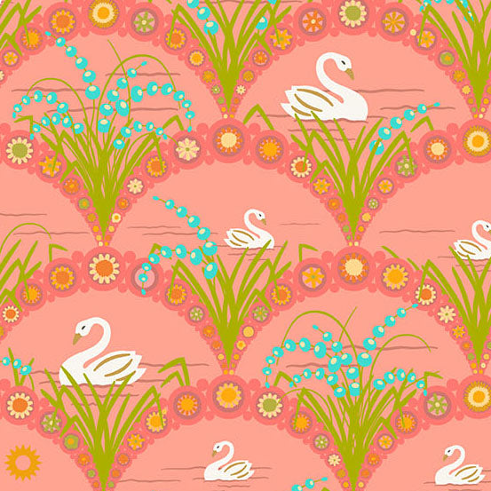 PREORDER - Swan - Light Poppy - Menagerie by Alison Glass - Andover