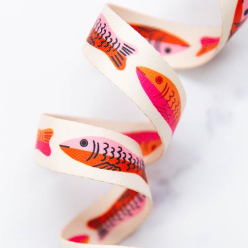 Webbing - 1" Sardines in Pink