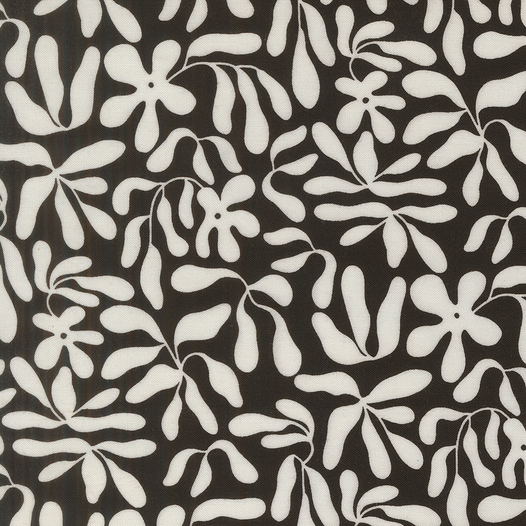 Black and White Floral - True to Hue - Moda