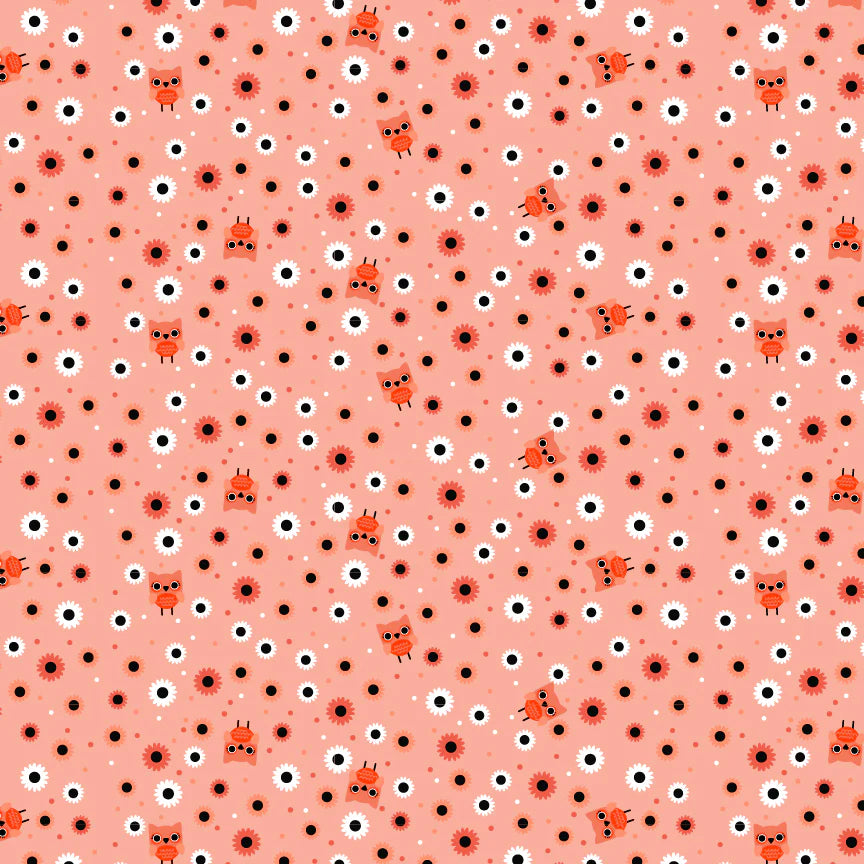 Poppie Cotton - Not Scary - Hootie Hoot - Orange