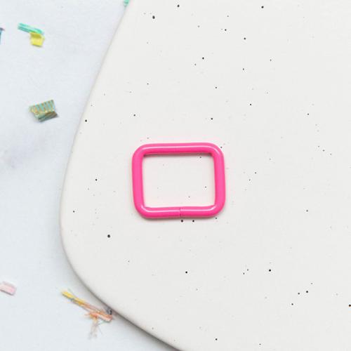 1" Rectangle Ring - Hot Pink
