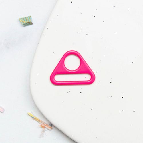 1" Triangle Ring - Hot Pink