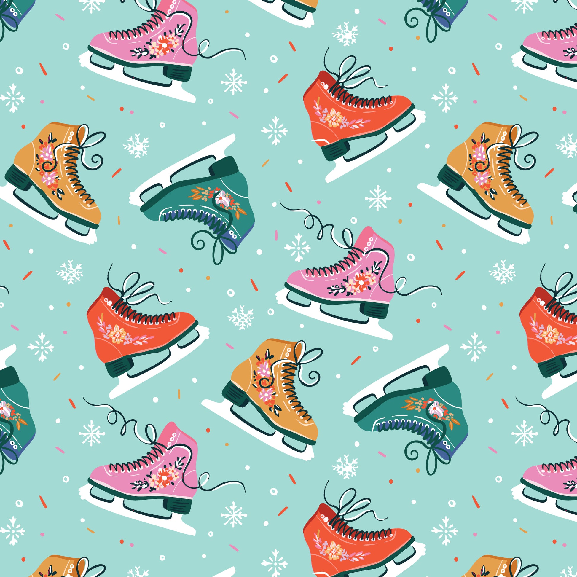 Skate To Be - Turquoise - Jolly Tidings - Cloud9