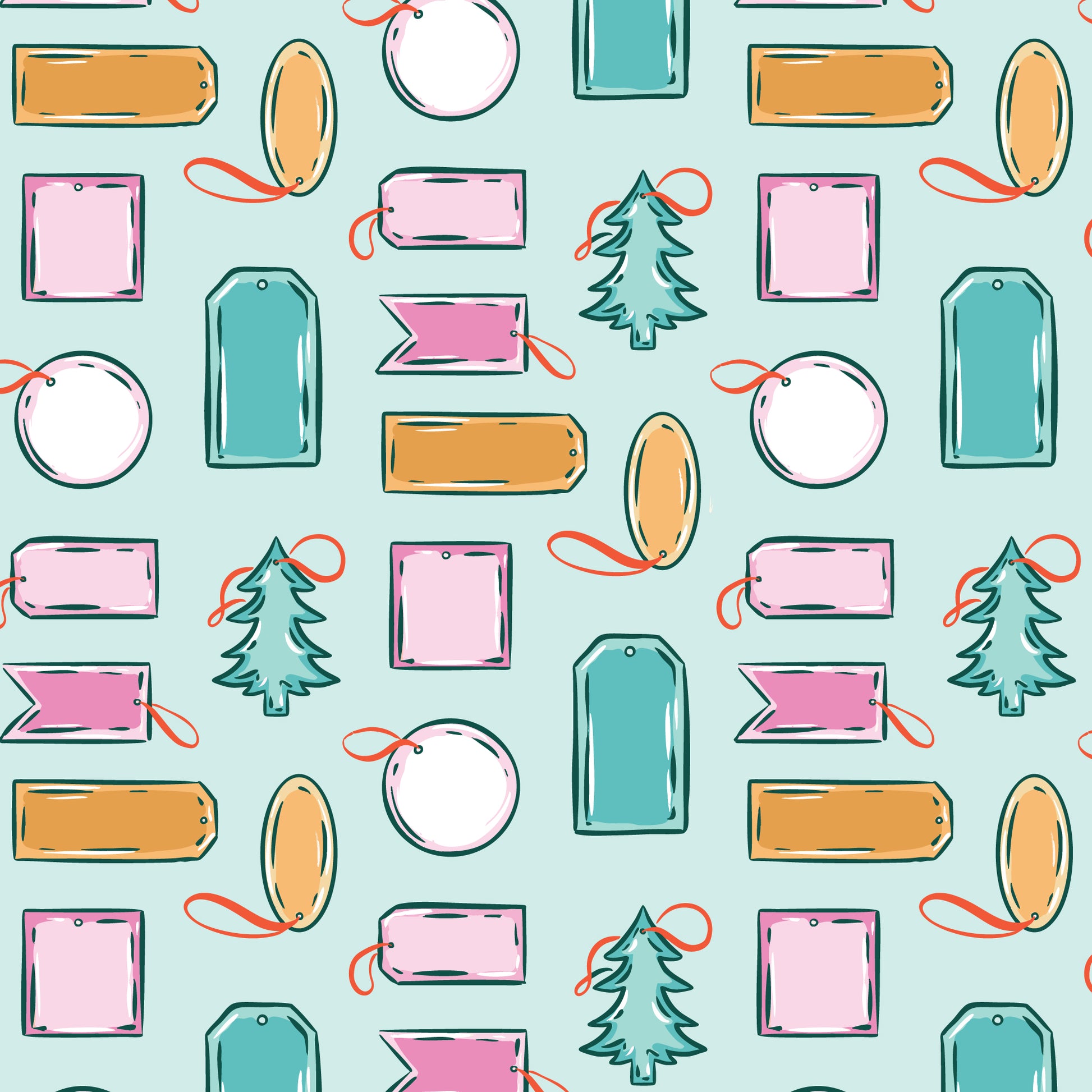 Christmas Tags - Turquoise - Cloud9