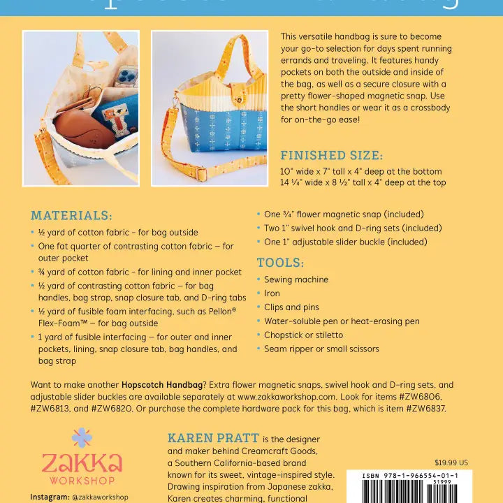 Hopscotch Handbag Pattern Kit