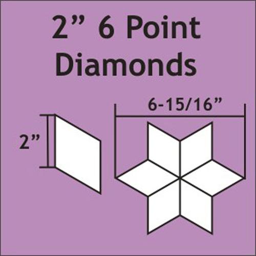 6 Point Diamond - 2" - Paper Pieces for English Paper Piecing - 75 pcs