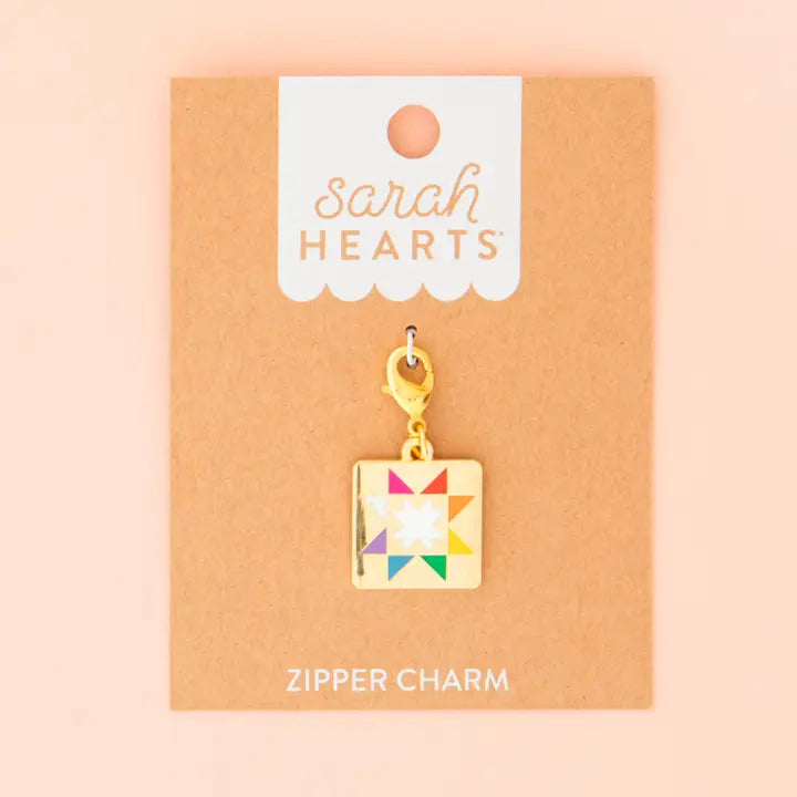 Quilt Star Removable Zipper Charm