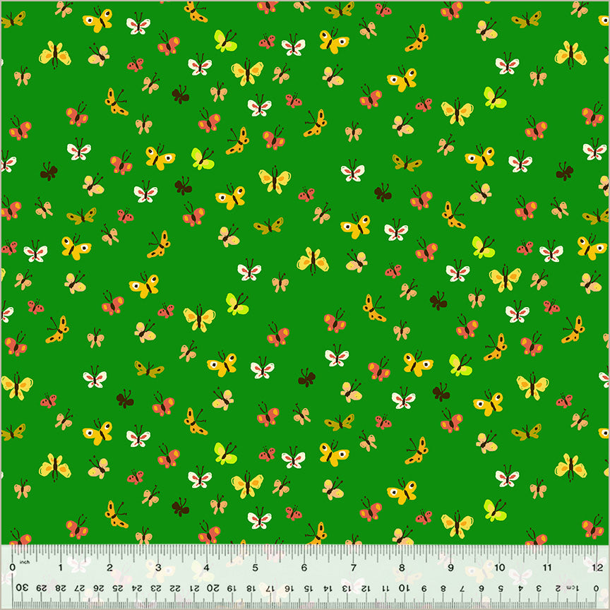 Butterflies - Green - Heather Ross - Studio Edit