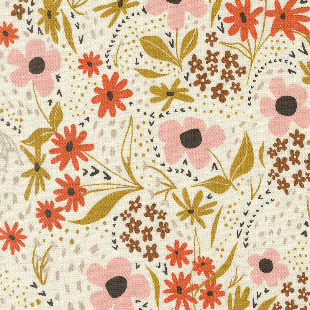 Night Owl - Feedsack Floral Cloud - Gingiber - Moda Fabrics