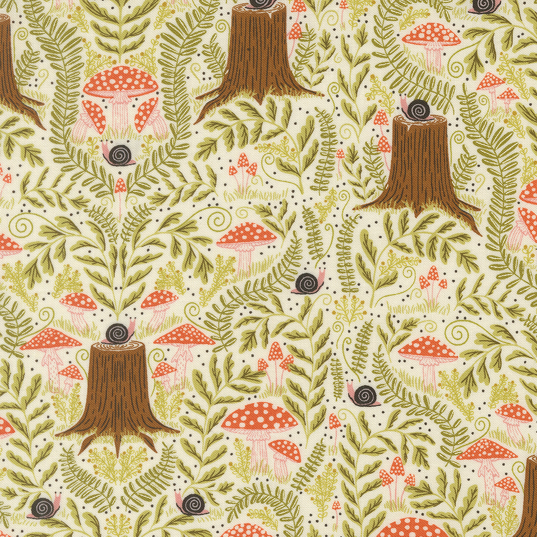 Night Owl - Mushroom Landscape - Cloud - Gingiber - Moda Fabrics