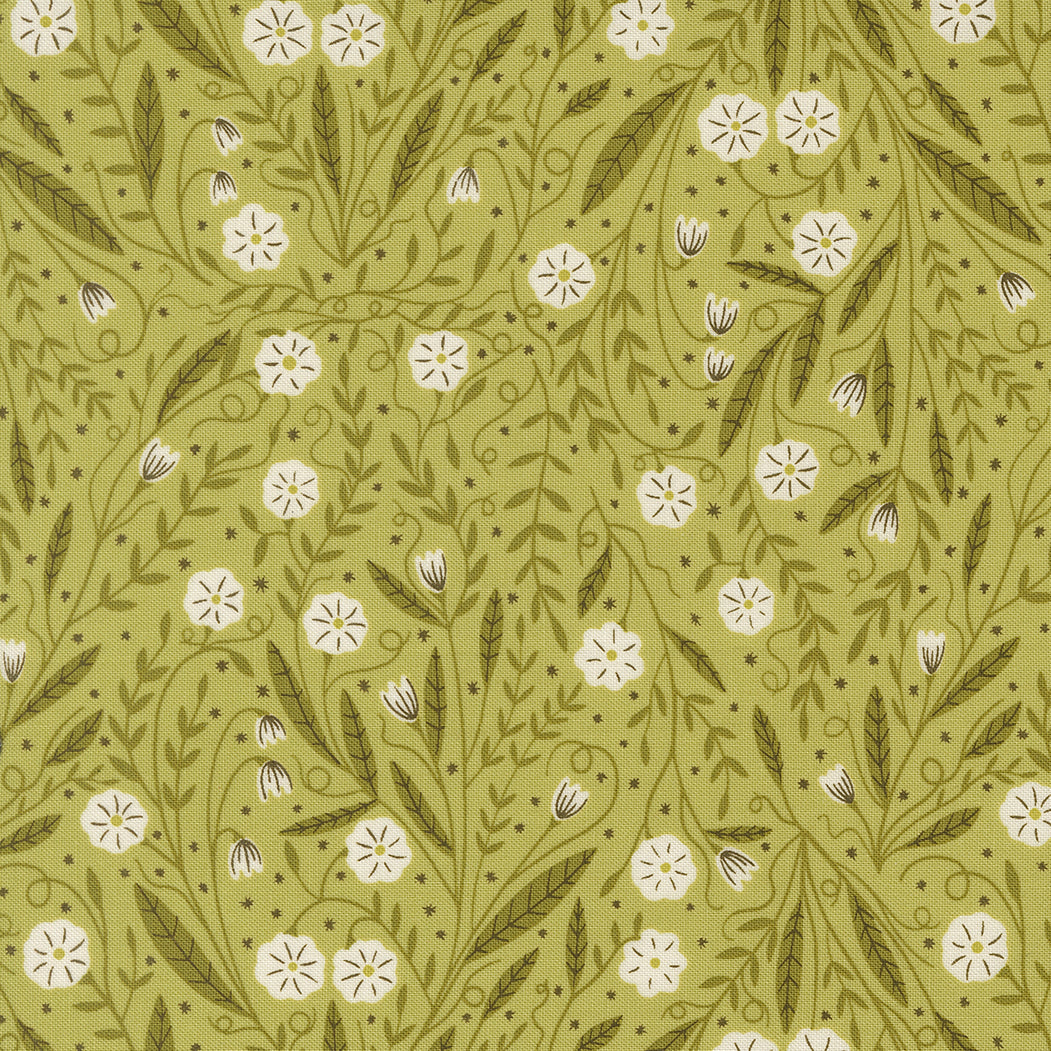 Night Owl - Woodland Floral - Leaf - Gingiber - Moda Fabrics