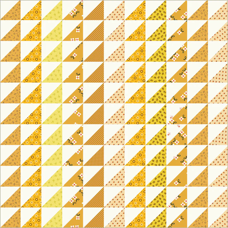 Triangle Stripe Cheater - Yellow - Made Easy - Denyse Schmidt - Windham Fabrics