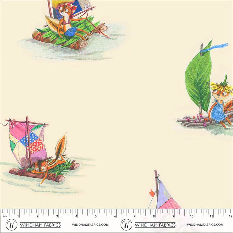 PREORDER - MARCH 2027 - Stick Boats - Ivory - Boat Race - Heather Ross