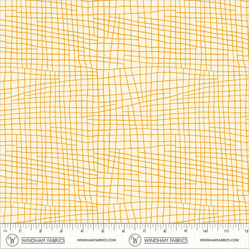 PREORDER - Check - Tangerine - Electric Rainbow - Deborah Fisher for Windham Fabrics