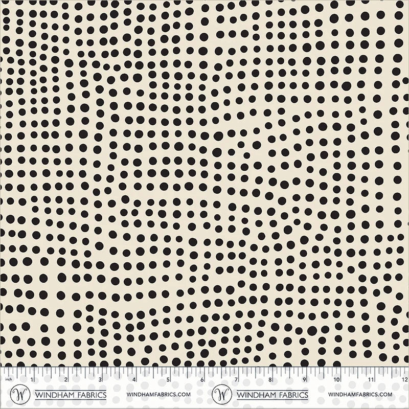 PREORDER - Dot - Cream - Electric Rainbow - Deborah Fisher for Windham Fabrics