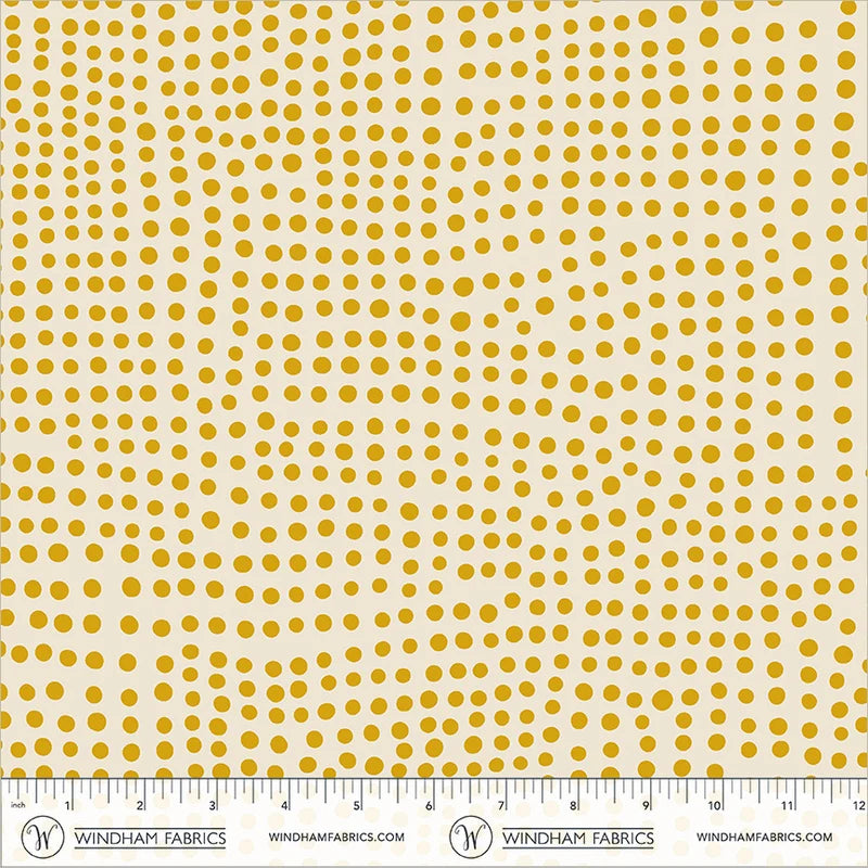 PREORDER - Ochre - Dot - Electric Rainbow - Deborah Fisher for Windham Fabrics