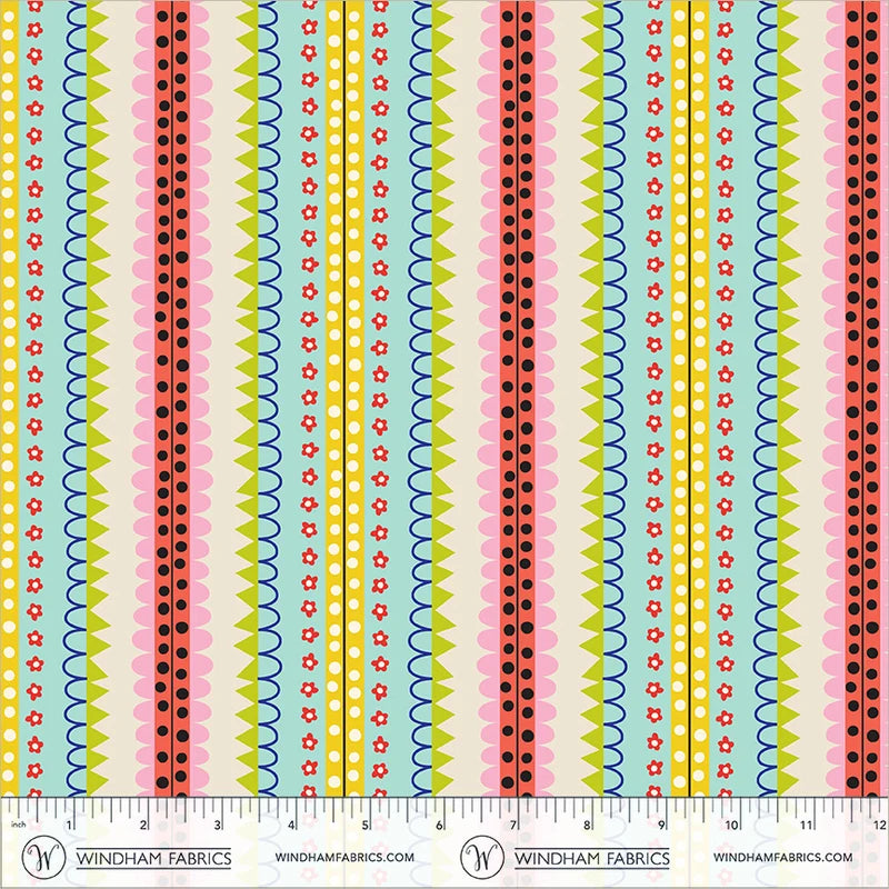 PREORDER - Boundless Binding - Light - Electric Rainbow - Deborah Fisher for Windham Fabrics