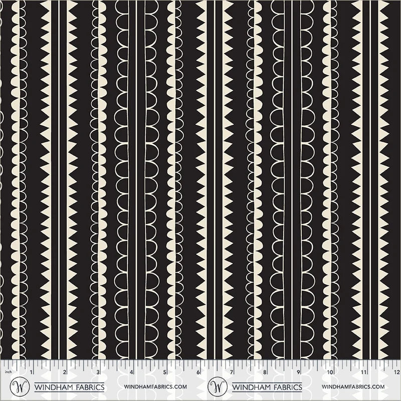 PREORDER - Boundless Binding - Black - Electric Rainbow - Deborah Fisher for Windham Fabrics