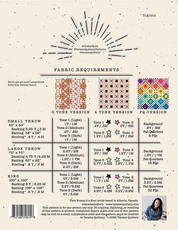 Flicker - Tara Lee Quiltery - Printed Pattern