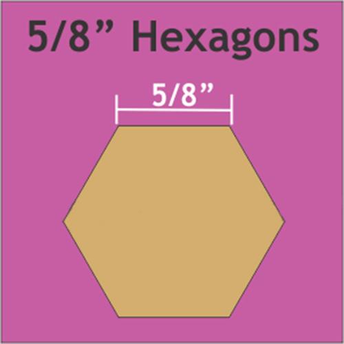 5/8" Hexagons Paper Pieces for English Paper Piecing - 100 pcs