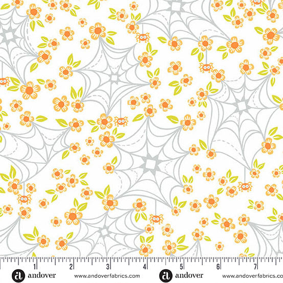 COMING SOON! Sign up to be notified! Ghostly Garden by KP Creates - Web and Bloom - White - Andover