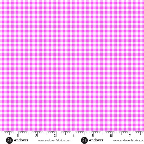 COMING SOON! Sign up to be notified! Ghostly Garden by KP Creates - Bitty Gingham - Pink - Andover
