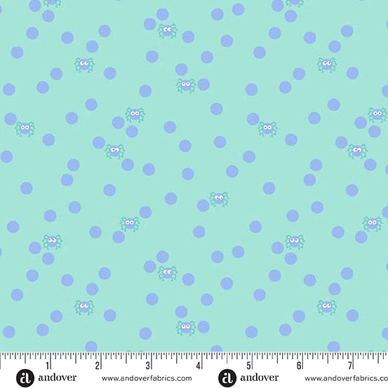 COMING SOON! Sign up to be notified! Ghostly Garden by KP Creates - Spin and Spot - Aqua - Andover