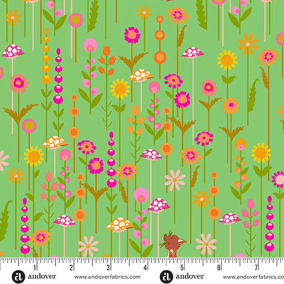 PREORDER - Fox - Grass - Menagerie by Alison Glass - Andover