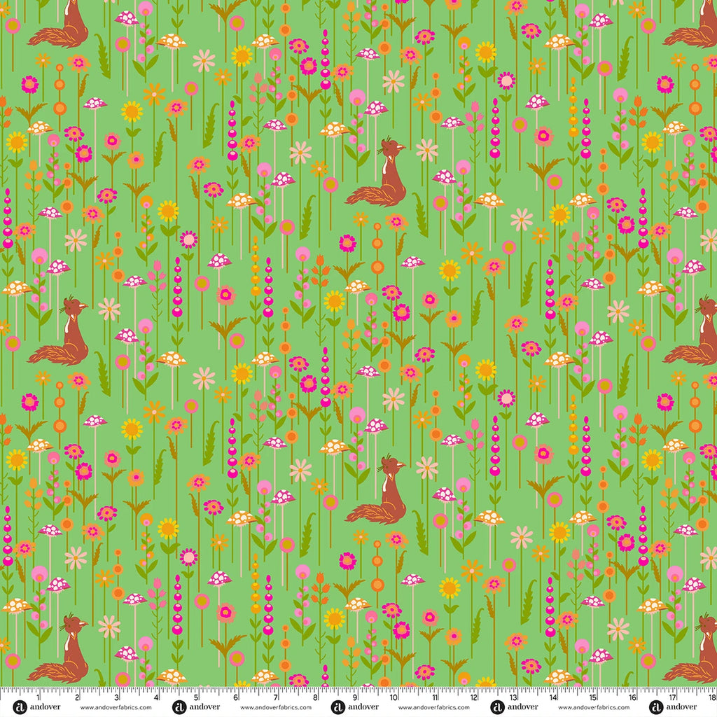 PREORDER - Fox - Grass - Menagerie by Alison Glass - Andover