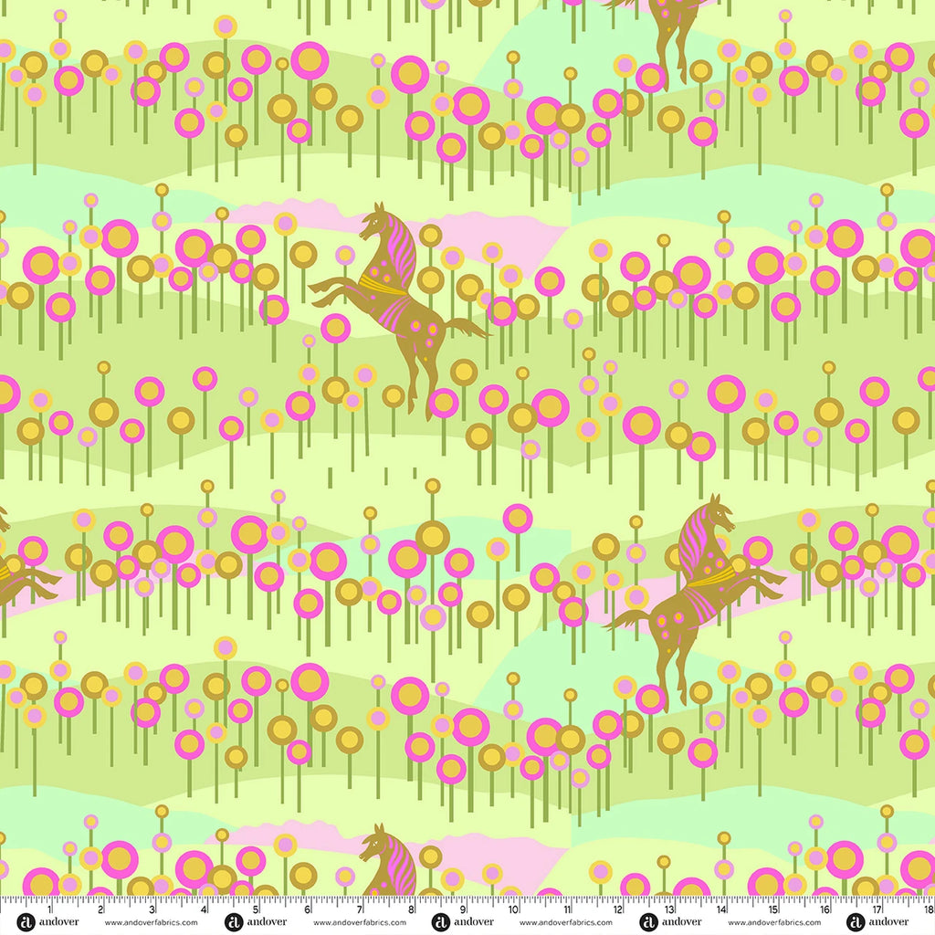 PREORDER - Horse - Lighter Grass - Menagerie by Alison Glass - Andover