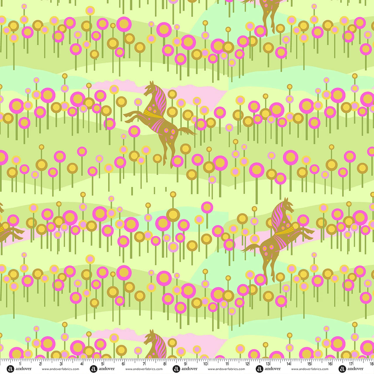 PREORDER - Horse - Lighter Grass - Menagerie by Alison Glass - Andover