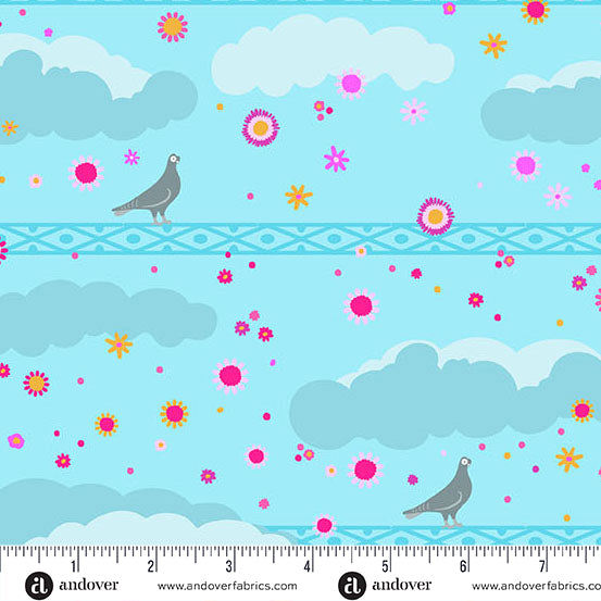 PREORDER - Pigeon - Light Pool - Menagerie by Alison Glass - Andover