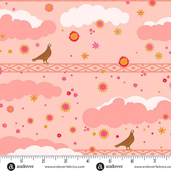 PREORDER - Pigeon - Lighter Poppy - Menagerie by Alison Glass - Andover