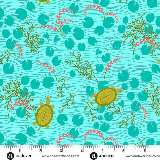 PREORDER - Turtle - Light Aqua - Menagerie by Alison Glass - Andover