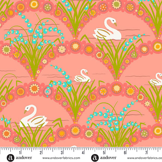PREORDER - Swan - Light Poppy - Menagerie by Alison Glass - Andover